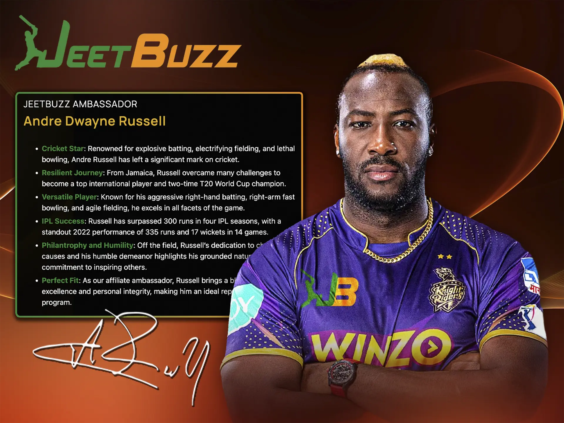The ambassador of JeetBuzz casino is a famous athlete, which confirms the fact that the casino and its activities are legal.