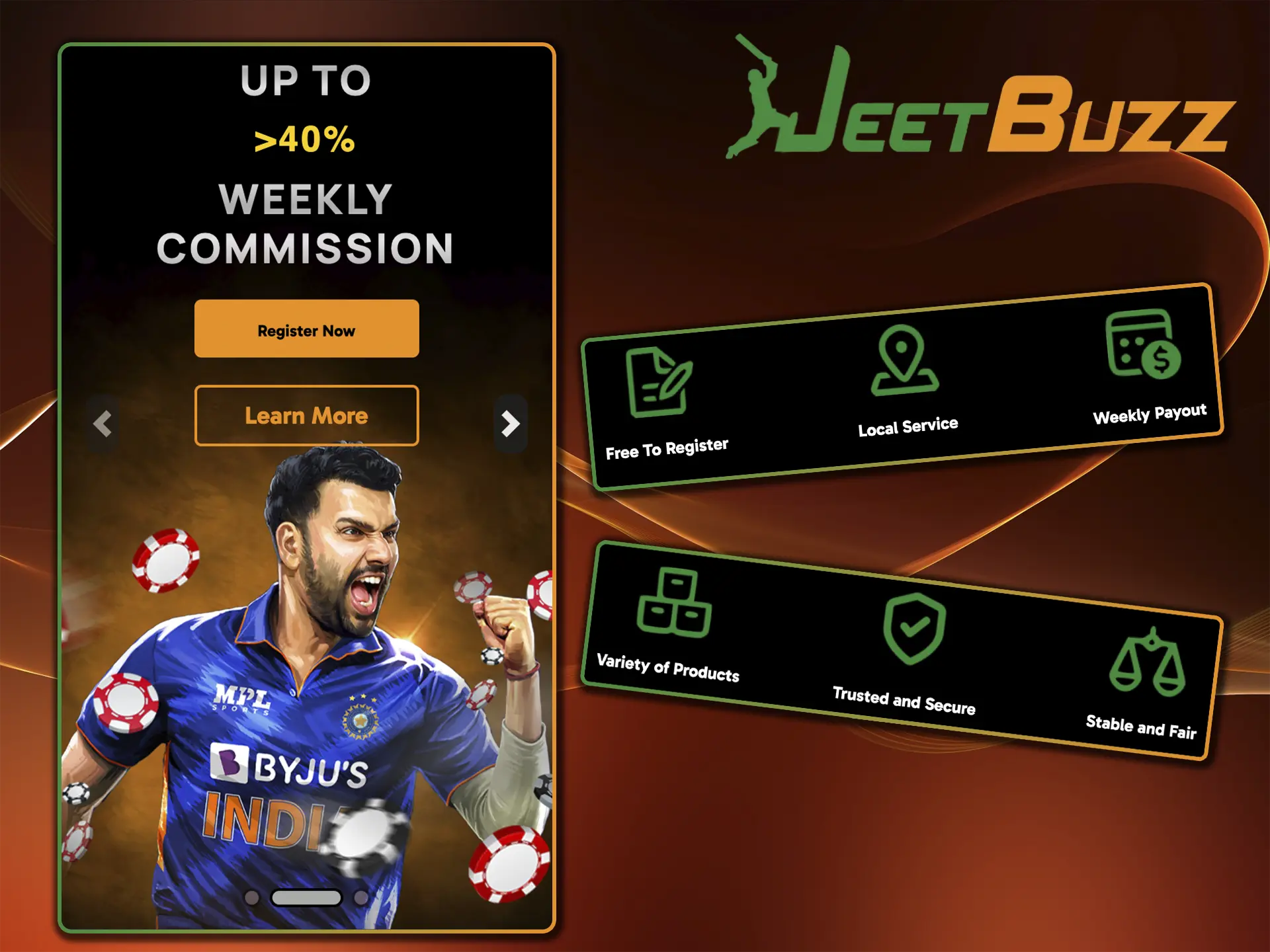 JeetBuzz offers its partners incredibly favourable conditions, so don't miss the opportunity to join.