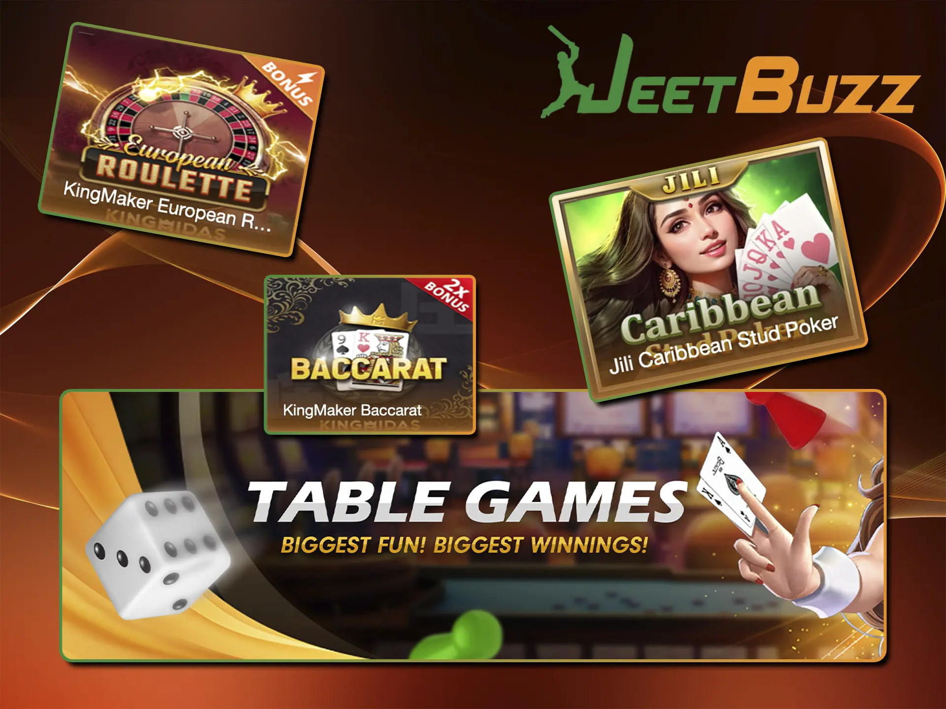Launch the casino section from JeetBuzz and choose the game that suits you.