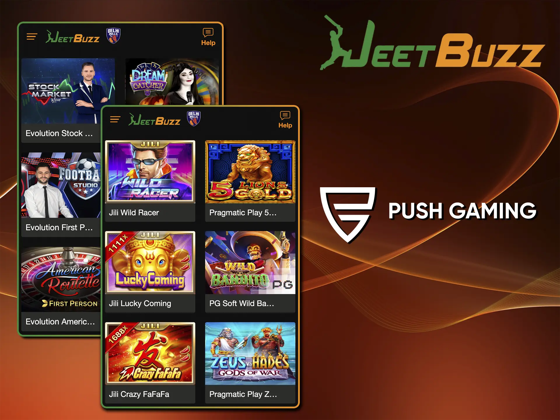Incredibly exciting games from provider Push Gaming are available at JeetBuzz Casino and await your bets.