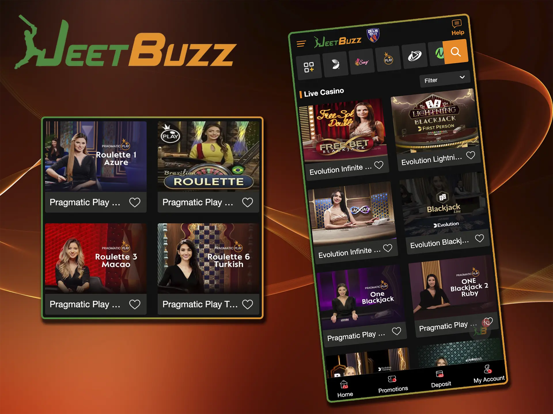 Place your bets on black or red to win at roulette from JeetBuzz Casino.