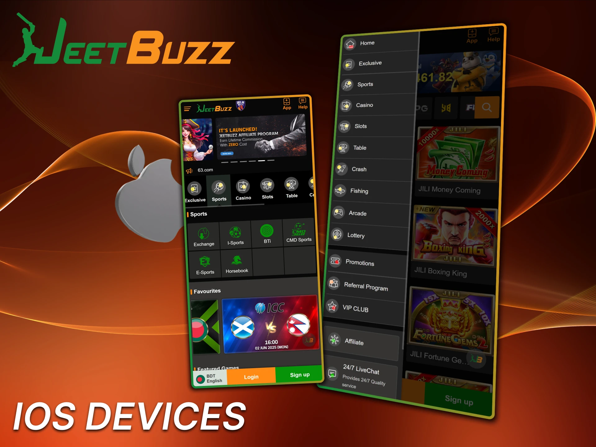 High performance and smooth operation will provide you with JeetBuzz app on iOS devices.