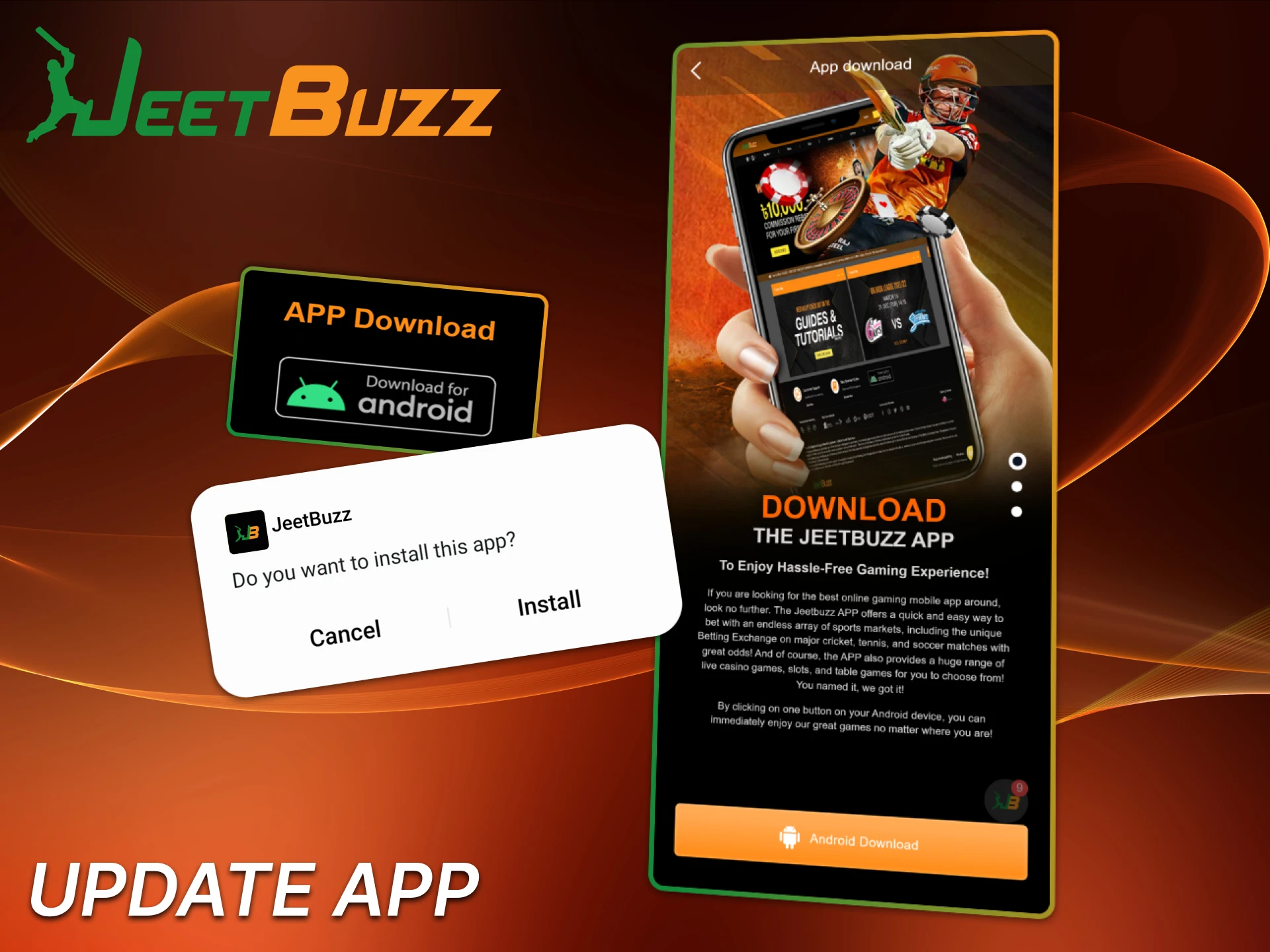The JeetBuzz app will notify you when a new version is released and you can read what new features have been added.